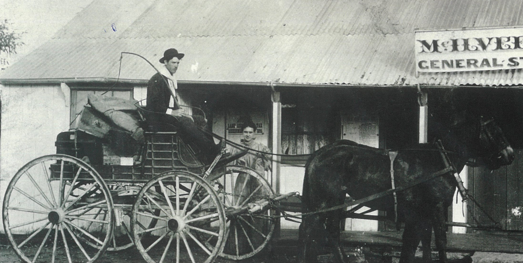 Mail coach of yesteryear, date unknown.
