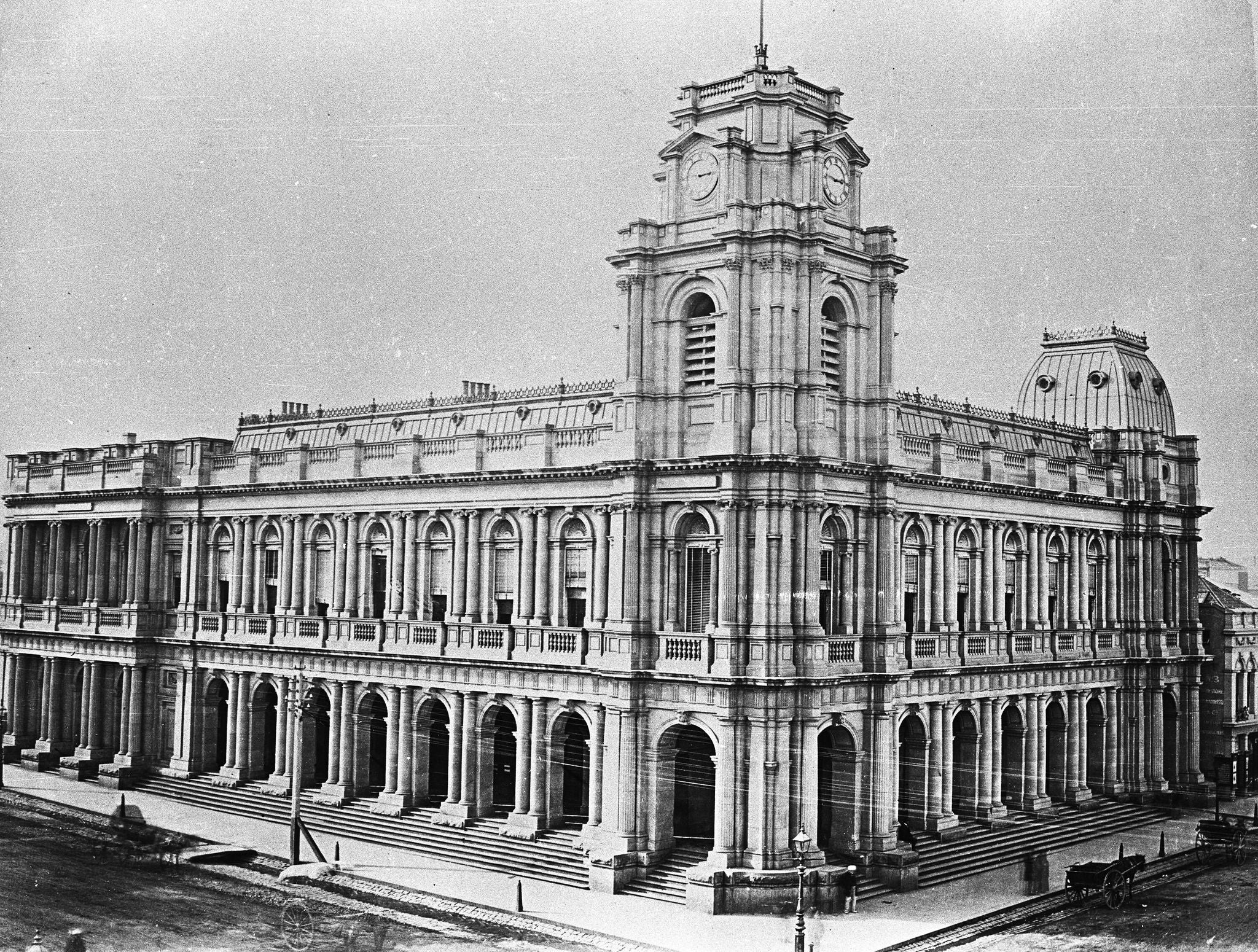 General Post Office, Melbourne, Victoria, circa 1880.