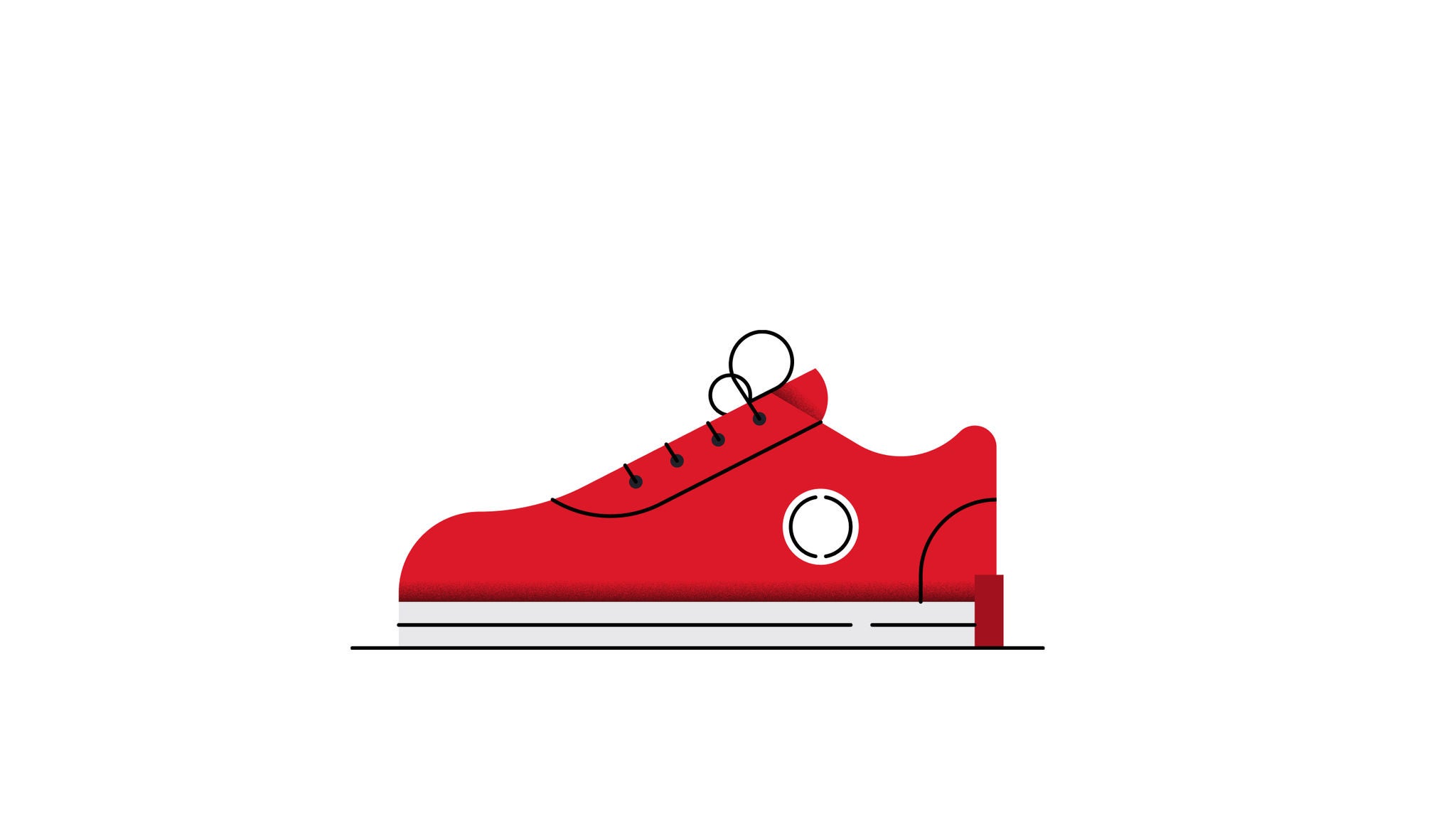 red sneakers