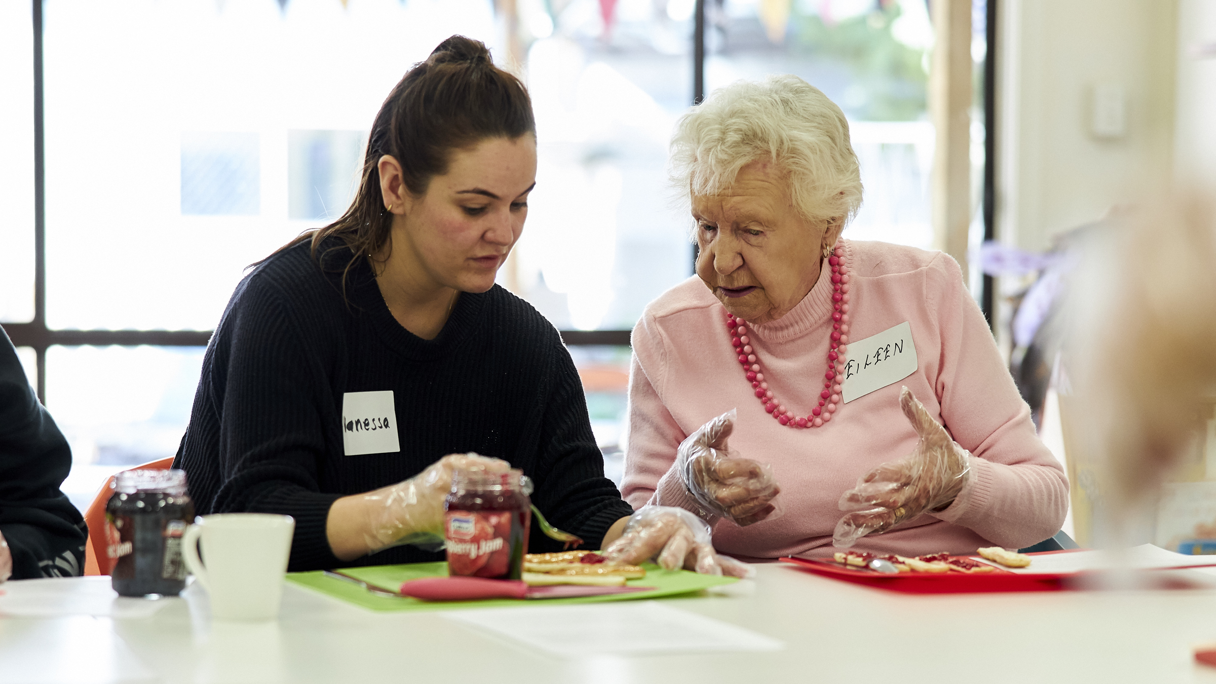 uniity two women older woman jam