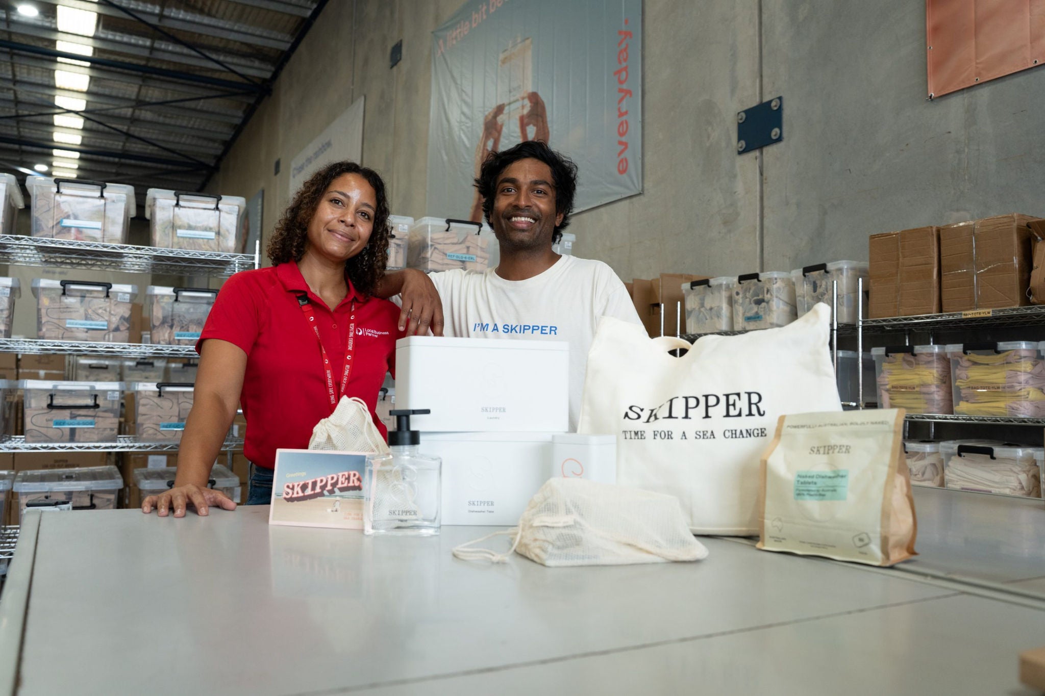 Skipper co‑founder May Bandi with Qld Channel Development Manager Gemma Young